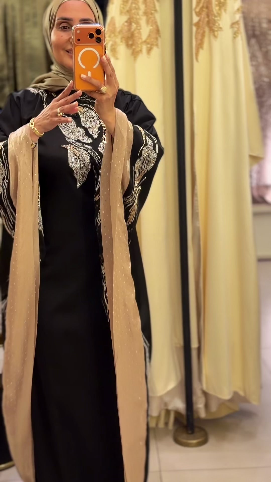 Embroidered Abaya Dress