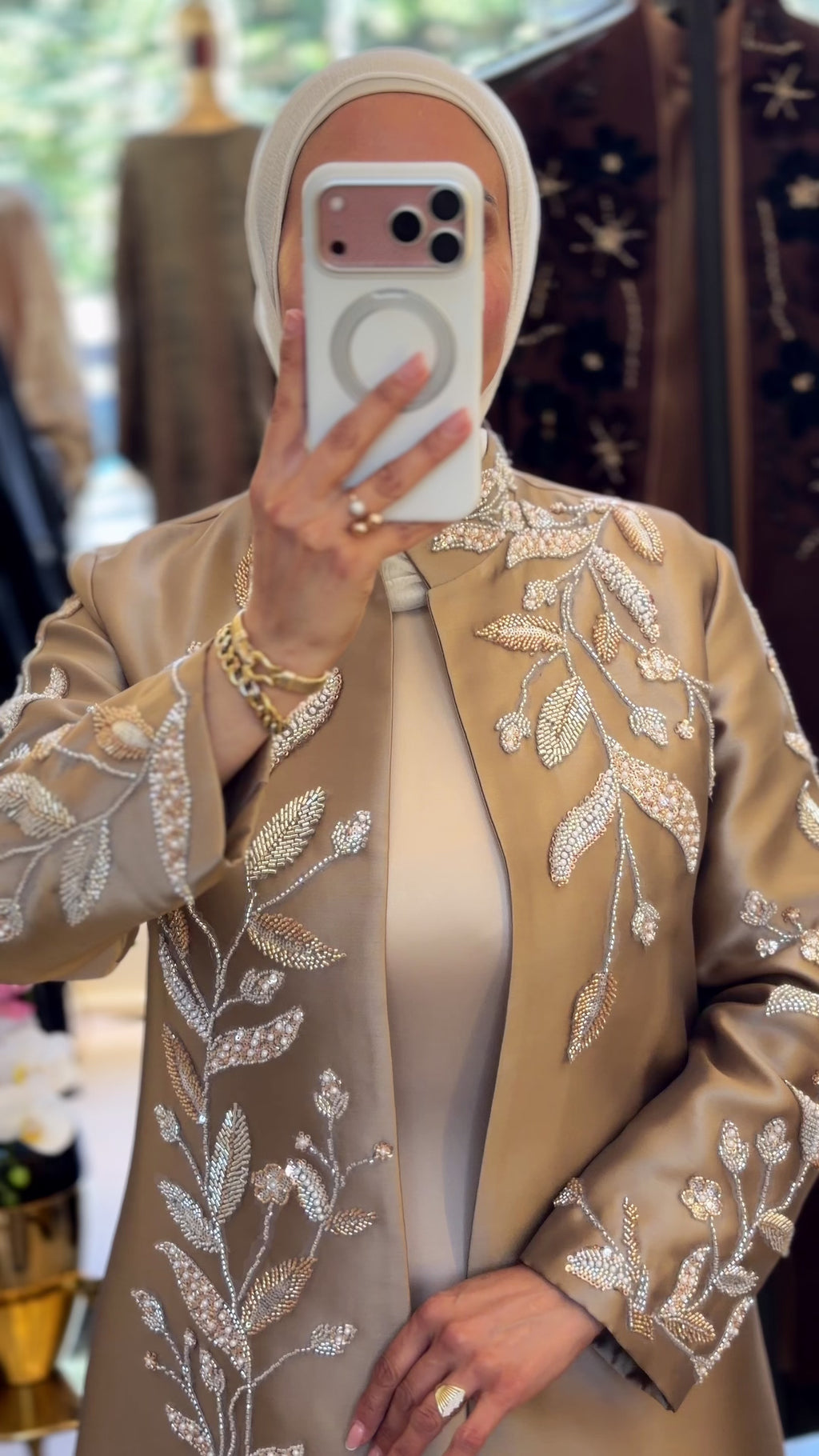 Golden Embroidered Abaya