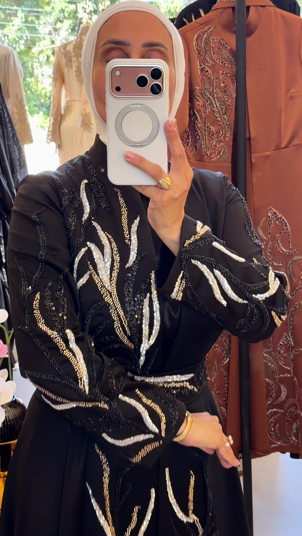 Embroidered Caftan + Dress
