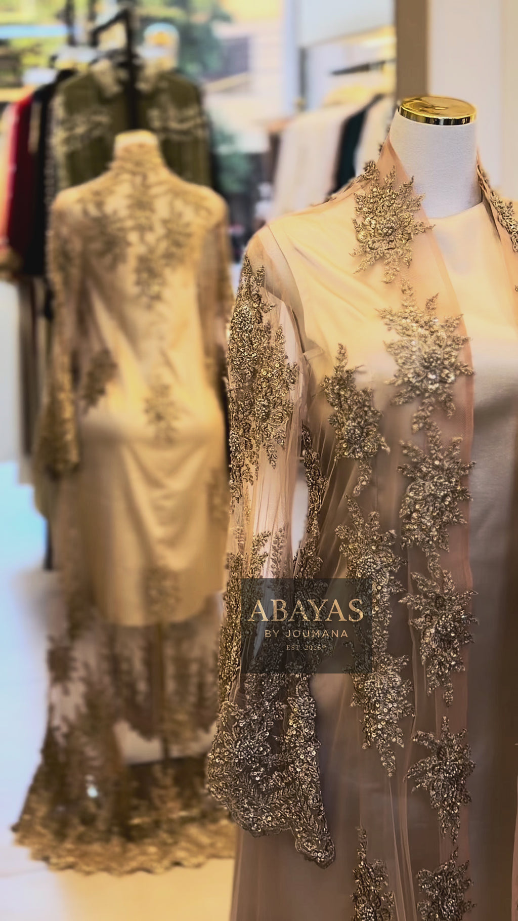 Hand Embroidered Katb Ktab Abaya