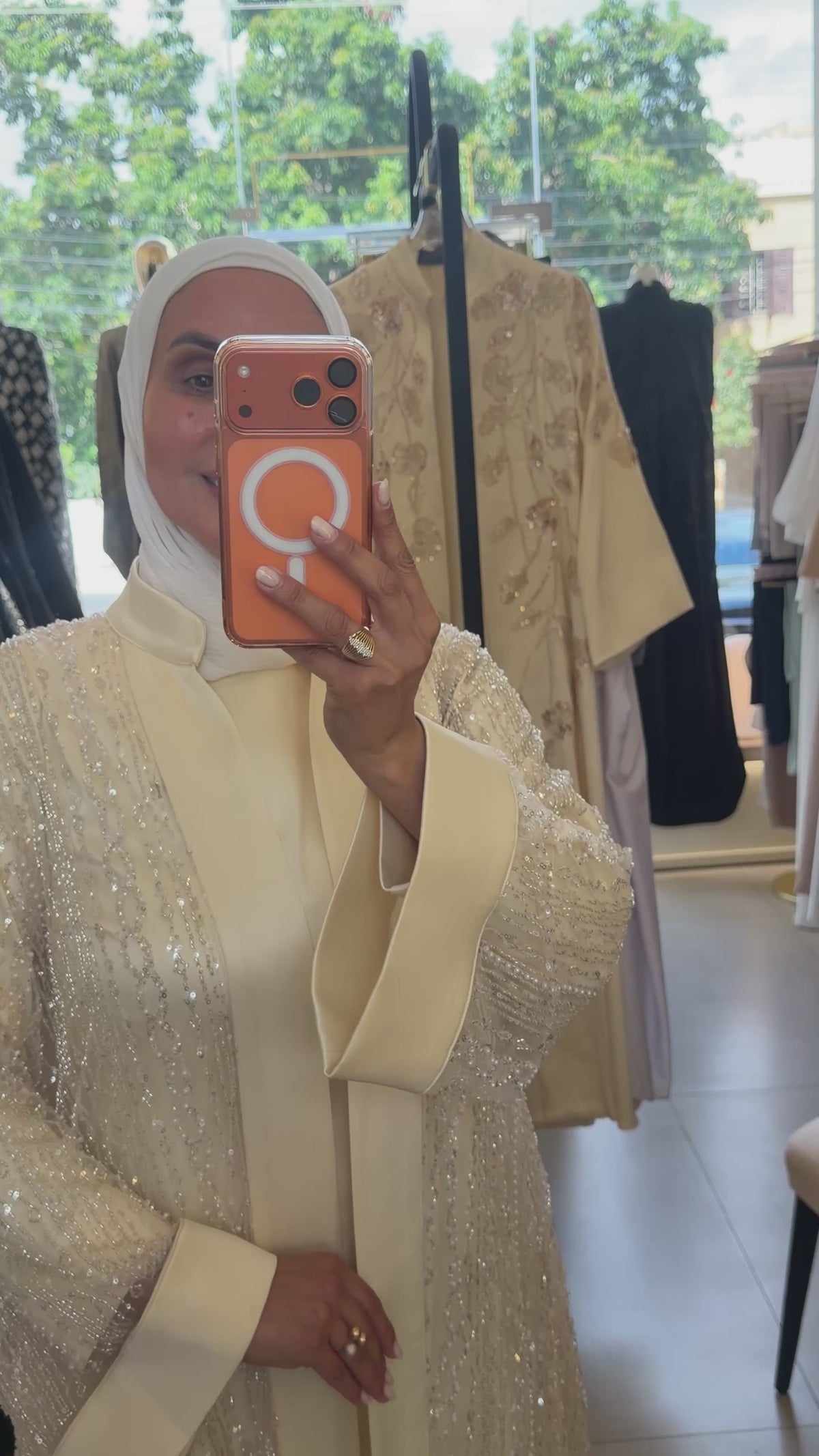 Embroidered Long Sleeves Abaya + Dress