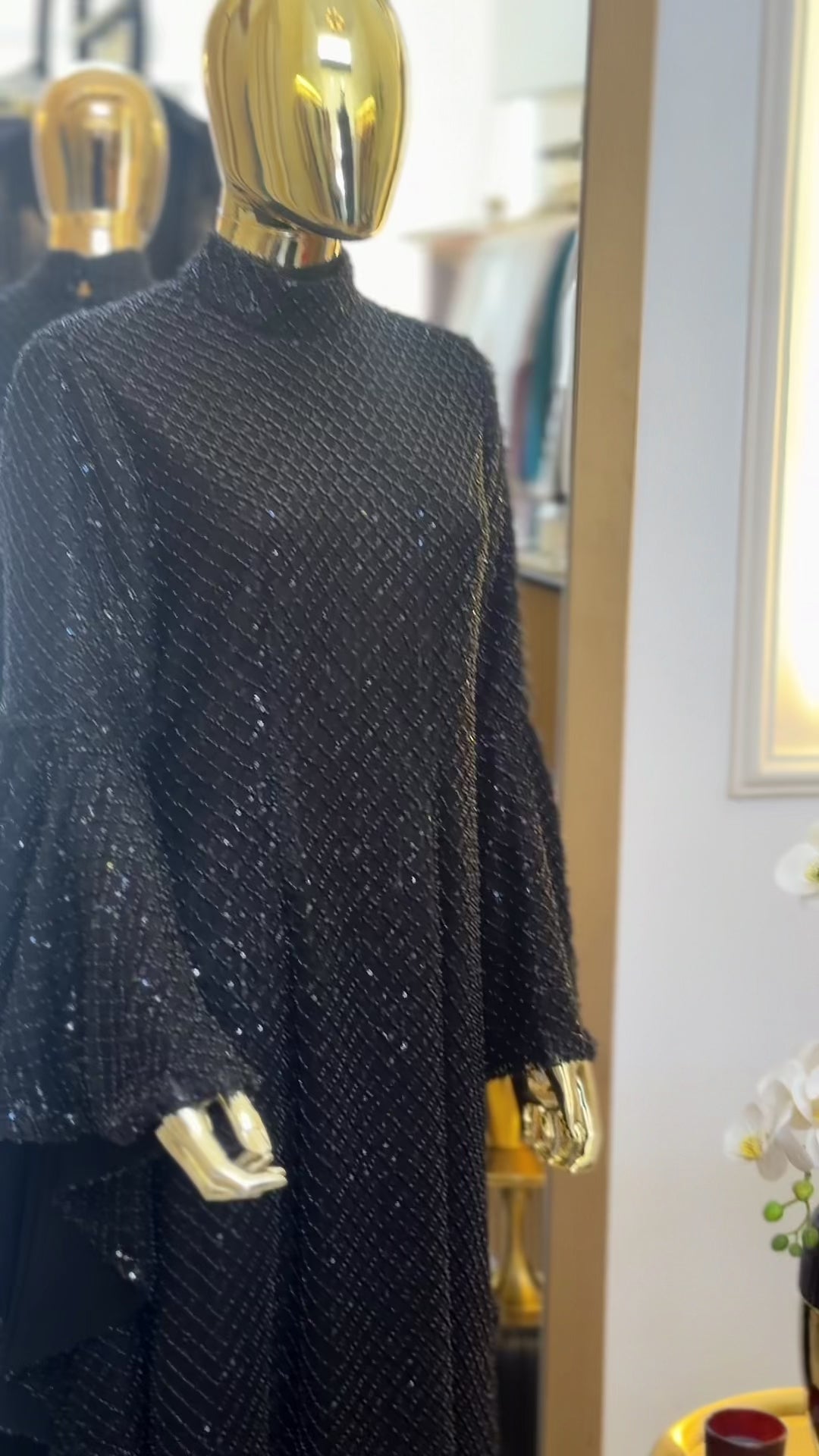 Embroidered Pearl Dress